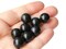 8 12mm 1/2 Inch Black Ball Buttons Vintage Lucite Buttons